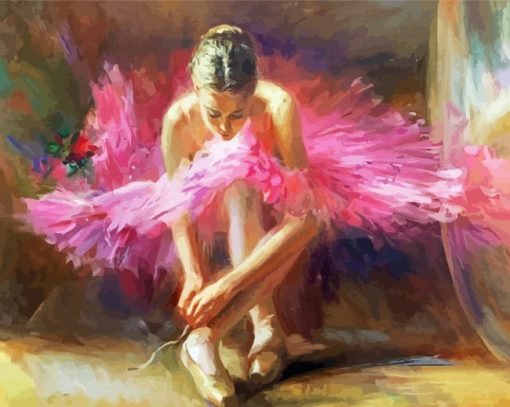 Pink Ballerina paint by numbers