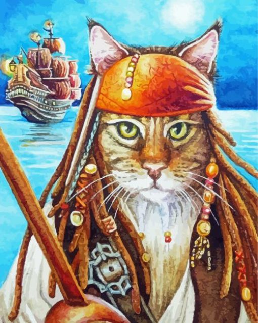 Pirate Cat paint by numbers