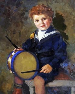 Aesthetic Drummer Boy paint by numbers