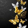 Gold Butterfly paint by numbers