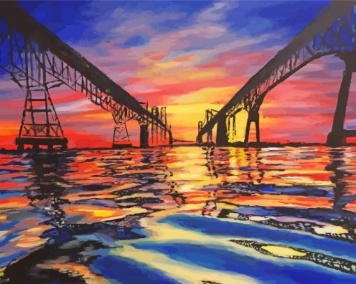 Chesapeake Bay Bridge paint by numbers