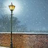 Snowy Victorian Lamppost paint by numbers