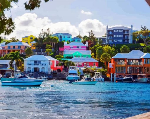 Bermuda Island Coastline paint by numbers