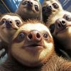 Sloths Family paint by numbers