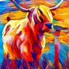 Abstract Highland Cow Paint By Numbers