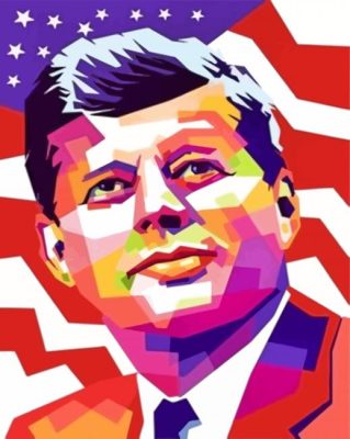 John F Kennedy Art Paint By Numbers 