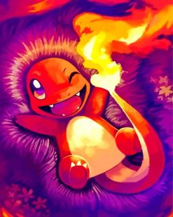 Charmander Pokemon Paint By Numbers