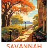 Aesthetic Savannah Georgia Poster Paint By Number