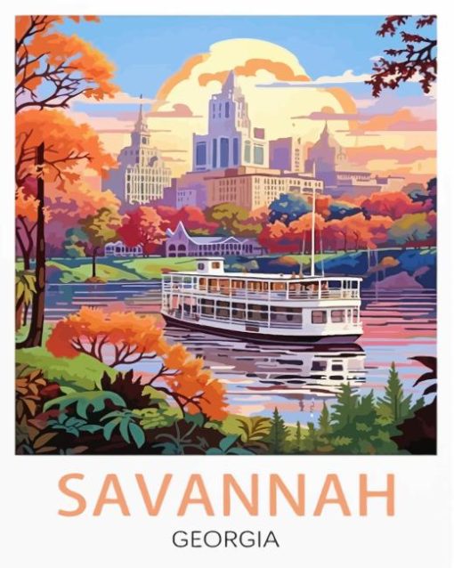 Savannah Georgia Poster Paint By Number