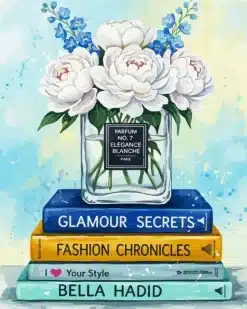 Aesthetic Perfume And Books Paint By Numbers