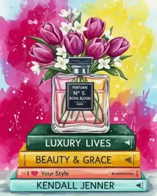 Fancy Perfume And Books Paint By Numbers
