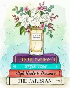 Yellow Perfume And Books Paint By Numbers
