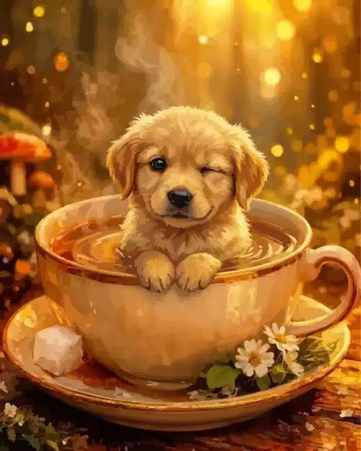 cute dog paint by number Cute Dog Paint By Numbers