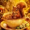 Cute Squirrel Paint By Numbers