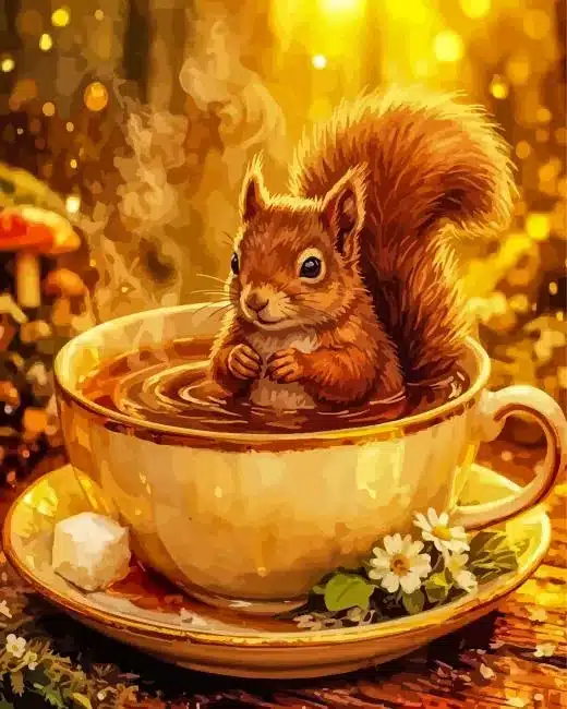 cute squirrel paint by number Cute Squirrel Paint By Numbers