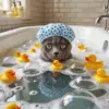 Cat Bathing Paint By Numbers