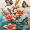 Flowers And Butterflies Paint By Numbers