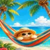 Vacation Cat Paint By Numbers