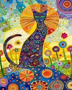 Whimsical Cat Paint By Numbers
